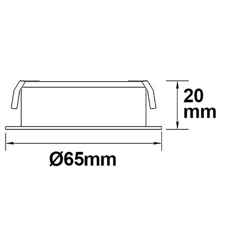 LED Möbel-Einbaustrahler COB mit Reflektor 3W 60° nickel geb. warmweiß - Beleuchtung