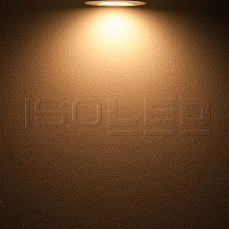 LED Einbaustrahler, silber, 8W SMD, 120°, rund, warmweiß, dimmbar