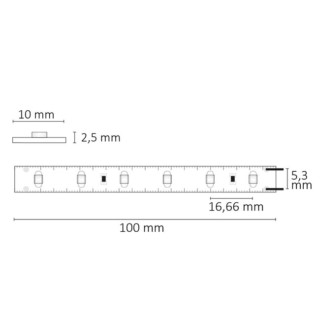 LED SIL825 Flexband 24V DC 4,8W IP20 2500K 5m Rolle 60 LED/m - Beleuchtung