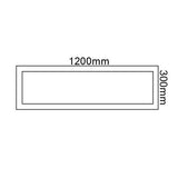 Aufbaurahmen weiß RAL 9016 für LED Panel 300x1200 - Beleuchtung