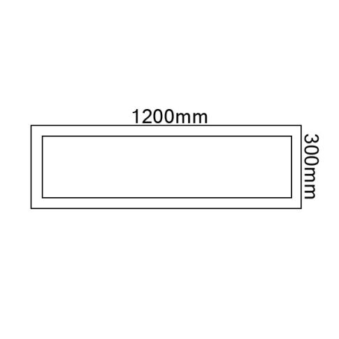 Aufbaurahmen weiß RAL 9016 für LED Panel 300x1200 - Beleuchtung
