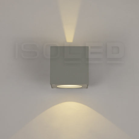 LED Wandleuchte Up&Down 2x3W CREE IP54 silbergrau warmweiß - Beleuchtung