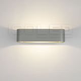 LED Wandleuchte Up&Down 1x7W CREE, IP54, silbergrau, warmweiß