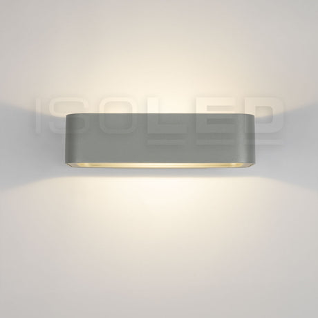 LED Wandleuchte Up&Down 1x7W CREE, IP54, silbergrau, warmweiß