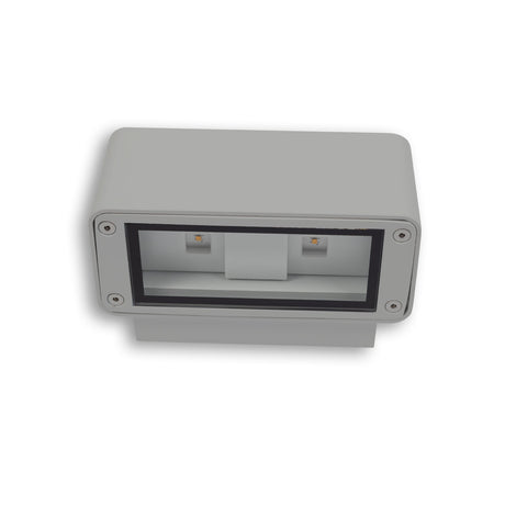 LED Wandleuchte Up&Down 4x3W CREE, IP54, silbergrau, warmweiß