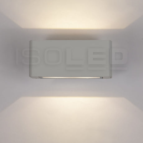 LED Wandleuchte Up&Down 4x3W CREE, IP54, silbergrau, warmweiß