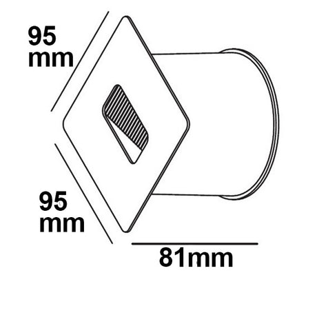 LED Wandeinbauleuchte eckig IP65 1x3W CREE warmweiß inkl. Einputzdose - Beleuchtung
