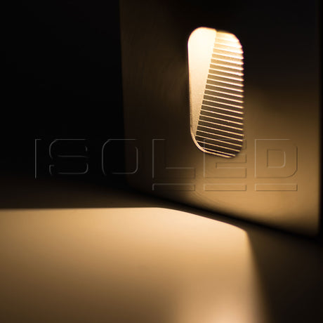 LED Wandeinbauleuchte eckig IP65 1x3W CREE warmweiß inkl. Einputzdose - Beleuchtung