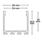 LED Aufbauprofil WING20 eloxiert L: 200cm - Beleuchtung