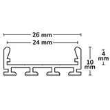 LED Aufbauprofil WING20 klein eloxiert L: 200cm - Beleuchtung