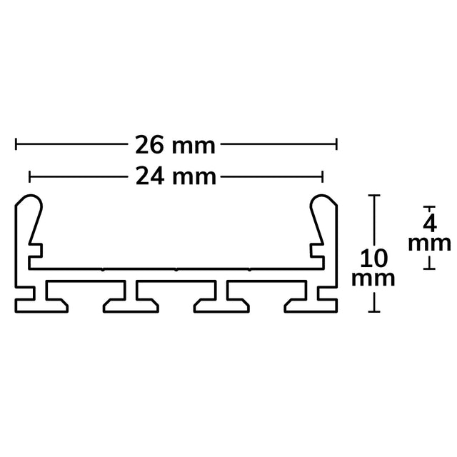 LED Aufbauprofil WING20 klein eloxiert L: 200cm - Beleuchtung