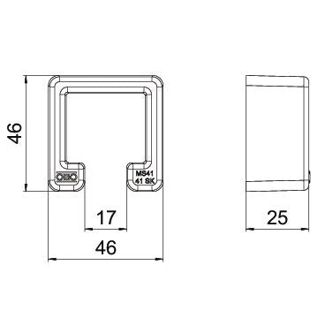 BETTERMANN Endkappe Kst C-Profil or MS4141 SK 46,3x45,8mm