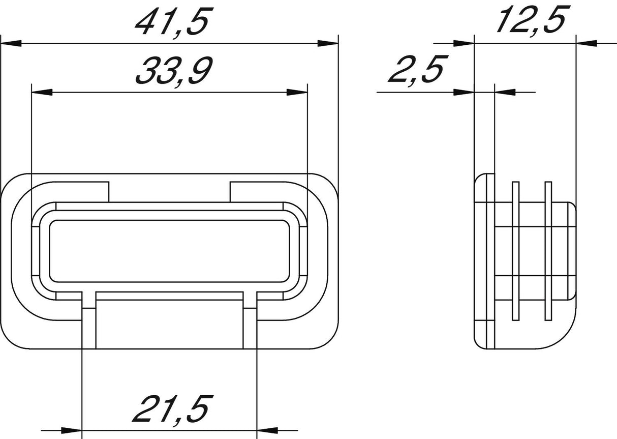 BETTERMANN Endkappe Kst C-Profil or MS4121 EK 12,5x41,5mm