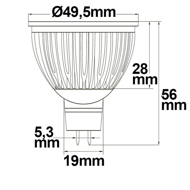 MR16 LED Strahler 6W Glas diffus 120° warmweiß - Beleuchtung