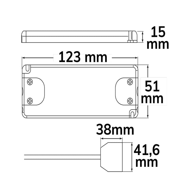 LED Trafo MiniAMP Slim 12V/DC 0-15W inkl. Flachstecker und 4fach Mini AMP-Verteiler - Beleuchtung