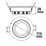 LED Einbaustrahler weiß 15W 72° rund warmweiß dimmbar - Beleuchtung