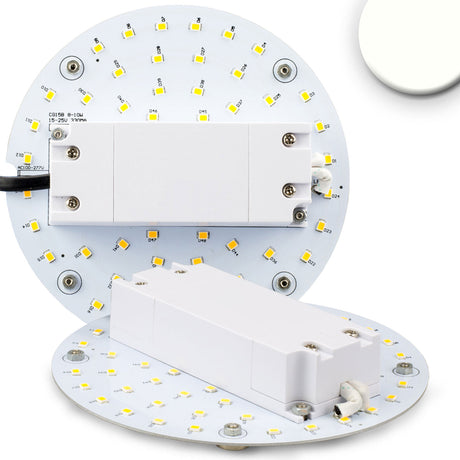 LED Platine mit 4 Magnethaltern, Platinenstärke 3mm, geeignet z.B. für Nurglasleuchten mit Metall oder Blech Montageplatte, inkl. vormontiertem Trafo 330mA, 15-28V