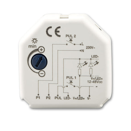 Universal-Push PWM-Dimmer für LED Spots / Stripes 1 Kanal 12-24V 8A 36-48V 6A - Beleuchtung