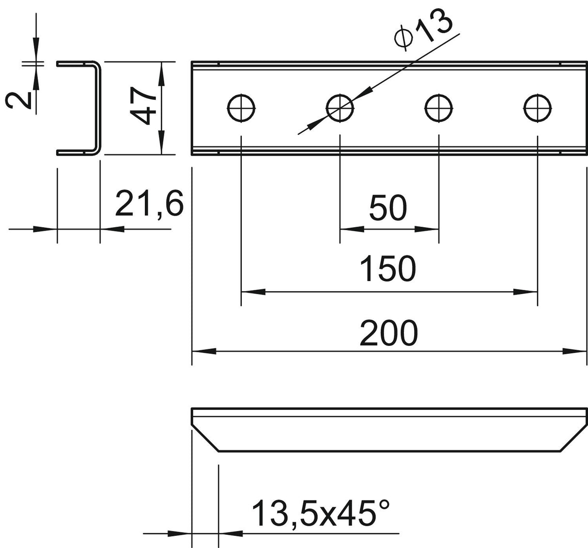 BETTERMANN Außenverbinder C-Profil ST GVMS 4 ASV FT