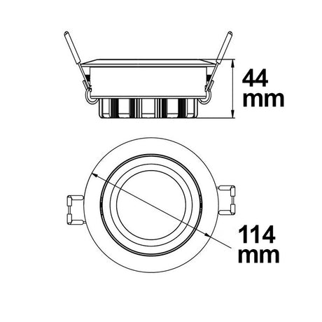 LED Einbaustrahler COB weiß 15W 45° rund warmweiß dimmbar - Beleuchtung