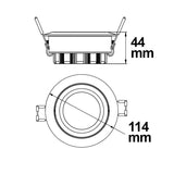 LED Einbaustrahler COB weiß 15W 45° rund neutralweiß dimmbar - Beleuchtung