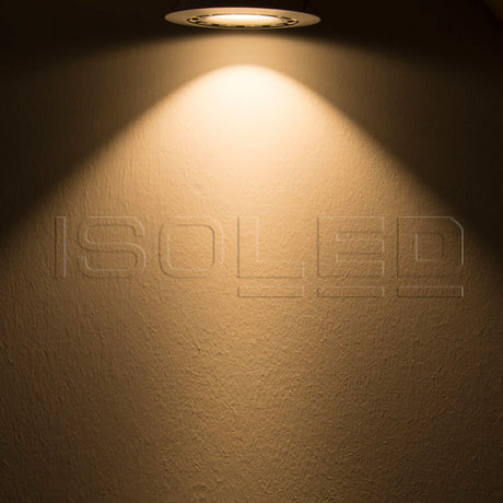 LED Einbaustrahler COB weiß 15W 45° rund warmweiß dimmbar - Beleuchtung