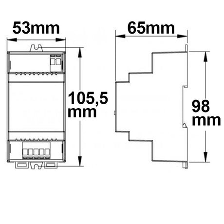Sys-One Hutschienen Funk PWM-Dimmer 4 Kanal 12-36V 4x5A 48V 4x2.5A - Beleuchtung