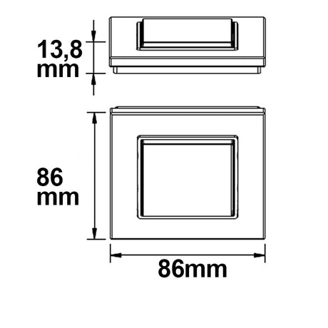 Sys-One single color 2 Zonen Aufbau-Tast-Fernbedienung mit Batterie - Beleuchtung