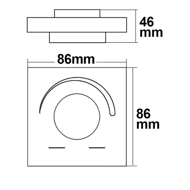 Sys-One weißdynamische 1 Zone Einbau-Drehknopf-Fernbedienung mit Batterie - Beleuchtung