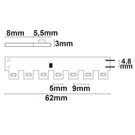LED CRI942 Flexband Angle 24V DC 10W IP20 4200K 5m Rolle 112 LED/m - Beleuchtung