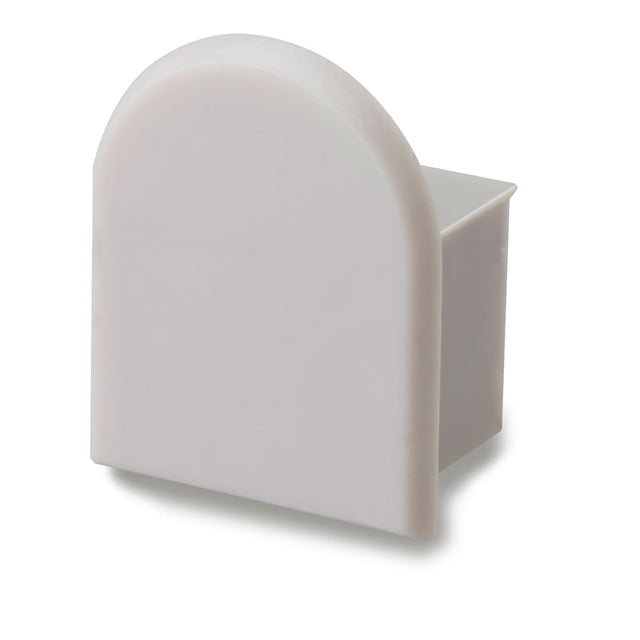 Endkappe EC19 für SURF12 RAIL inkl. COVER5, ohne Kabelausgang, PVC, grauweiß