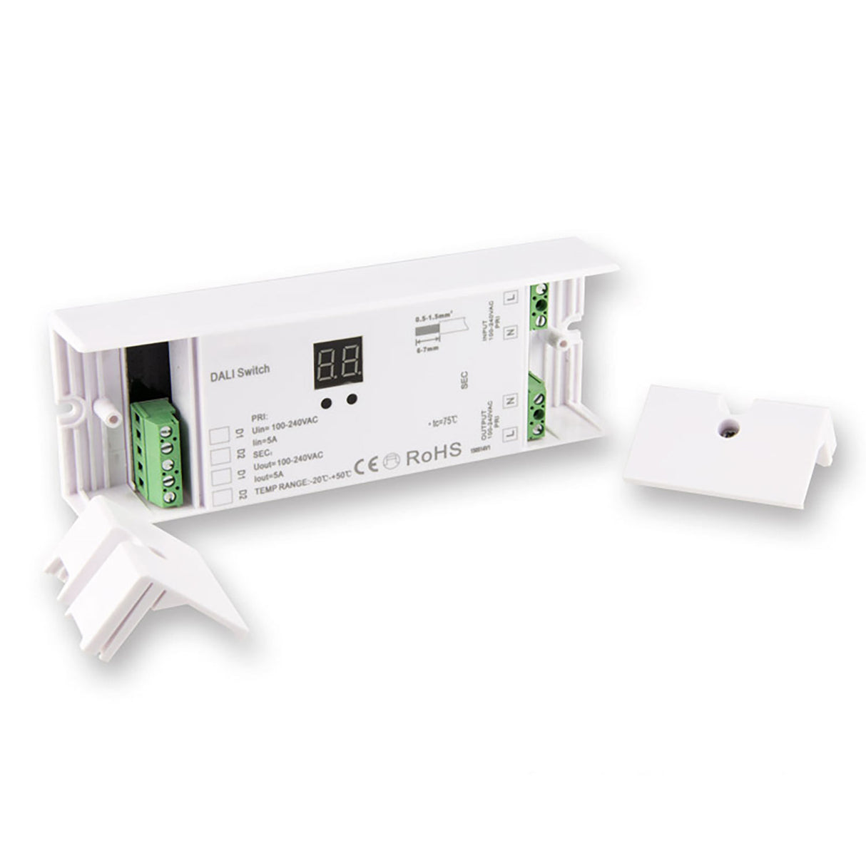 DALI 1 Adresse Schaltrelais, 1 Kanal, 100-240V AC, 5A Schaltleistung