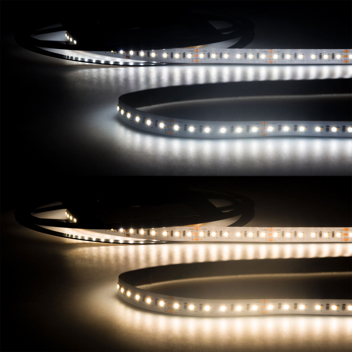LED CRI930/960 Linear10 CCT Flexband, 24V DC, 10W ww + 10W kw, IP20, 5m Rolle, 240 LED/m