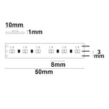 LED CRI930/960 Linear10 CCT Flexband 24V DC 10W ww + 10W kw IP20 5m Rolle 240 LED/m - Beleuchtung