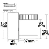 3-PH Schienen-Strahler Meat Light 40W 30°-50° weiß matt - Beleuchtung