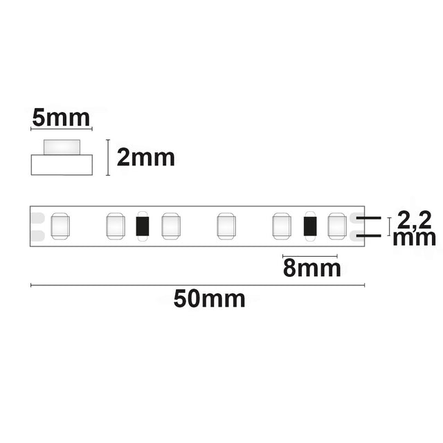 LED CRI942 MICRO Flexband 24V DC 9,6W IP20 4200K 5m Rolle 120 LED/m - Beleuchtung