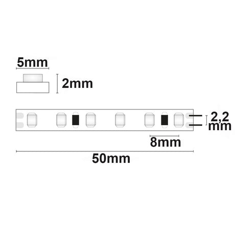 LED CRI930 MICRO Flexband 24V DC 9,6W IP20 3000K 5m Rolle 120 LED/m - Beleuchtung