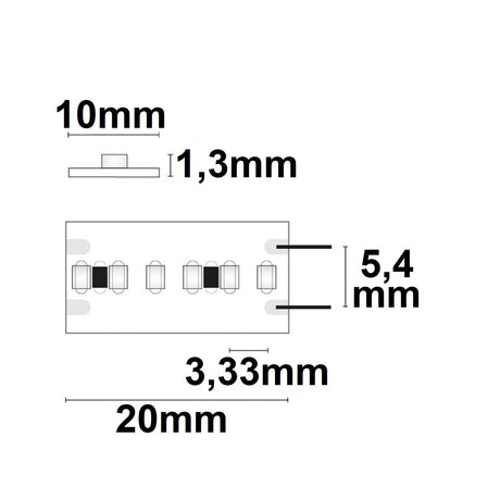 LED CRI930 Linear10 Flexband 24V DC 22W IP20 3000K 20m Rolle 300 LED/m - Beleuchtung