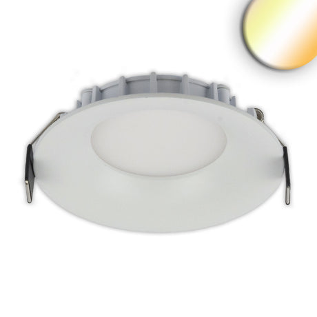3 Farbtemperaturmischungen 2.600K|3.100K|4.000K per Color-Switch Baustein (befindet sich zwischen Trafo und Downlight) frei wählbar, externer Trafo (300mA, 27-42V DC, L=115 B=42 H=24mm)
