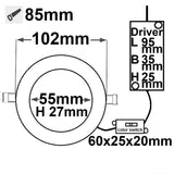LED Downlight 8W ultraflach ColorSwitch 2600|3100|4000K dimmbar - Beleuchtung
