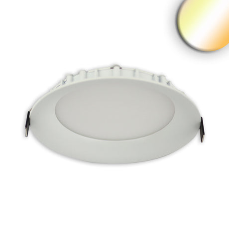 3 Farbtemperaturmischungen 2.600K|3.100K|4.000K per Color-Switch Baustein (befindet sich zwischen Trafo und Downlight) frei wählbar, externer Trafo (300mA, 27-42V DC, L=95 B=35 H=25mm)