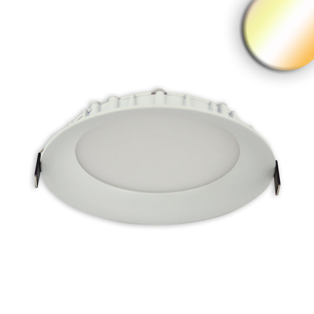 3 Farbtemperaturmischungen 2.600K|3.100K|4.000K per Color-Switch Baustein (befindet sich zwischen Trafo und Downlight) frei wählbar, externer Trafo (300mA, 27-42V DC, L=95 B=35 H=25mm)
