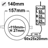 LED Downlight 15W ultraflach ColorSwitch 2600|3100|4000K dimmbar - Beleuchtung