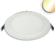 3 Farbtemperaturmischungen 2.600K|3.100K|4.000K per Color-Switch Baustein (befindet sich zwischen Trafo und Downlight) frei wählbar, externer Trafo (700mA, 27-42V DC, L=145 B=45 H=30mm)