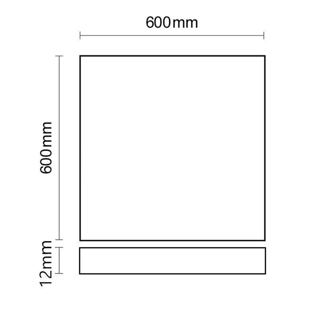 LED Panel frameless 600 diffus 50W warmweiß dimmbar - Beleuchtung
