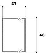 GGK Leitungsführungskanal Kst sbr unbeh LFG 25x40 25x40x2000mm RAL8014