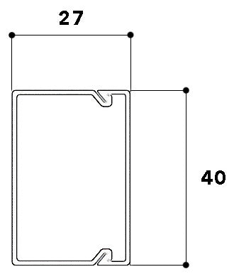 GGK Leitungsführungskanal Kst sbr unbeh LFG 25x40 25x40x2000mm RAL8014