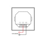Sys-One single color 4 Zonen Einbau-Touch-Funk-Fernbedienung 230V AC - Beleuchtung