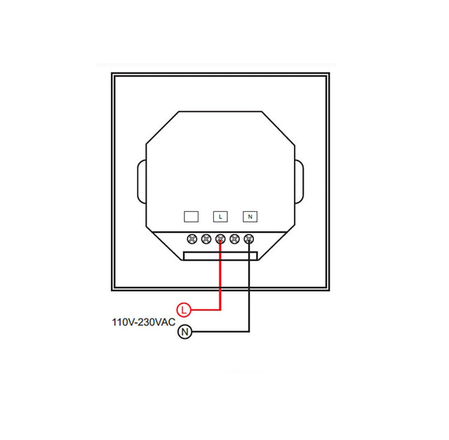 Sys-One single color 4 Zonen Einbau-Touch-Funk-Fernbedienung 230V AC - Beleuchtung