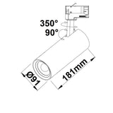 3-PH Schienen-Strahler 28W 15° schwarz neutralweiß - Beleuchtung